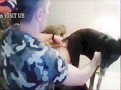 blonde girl fuck with dog